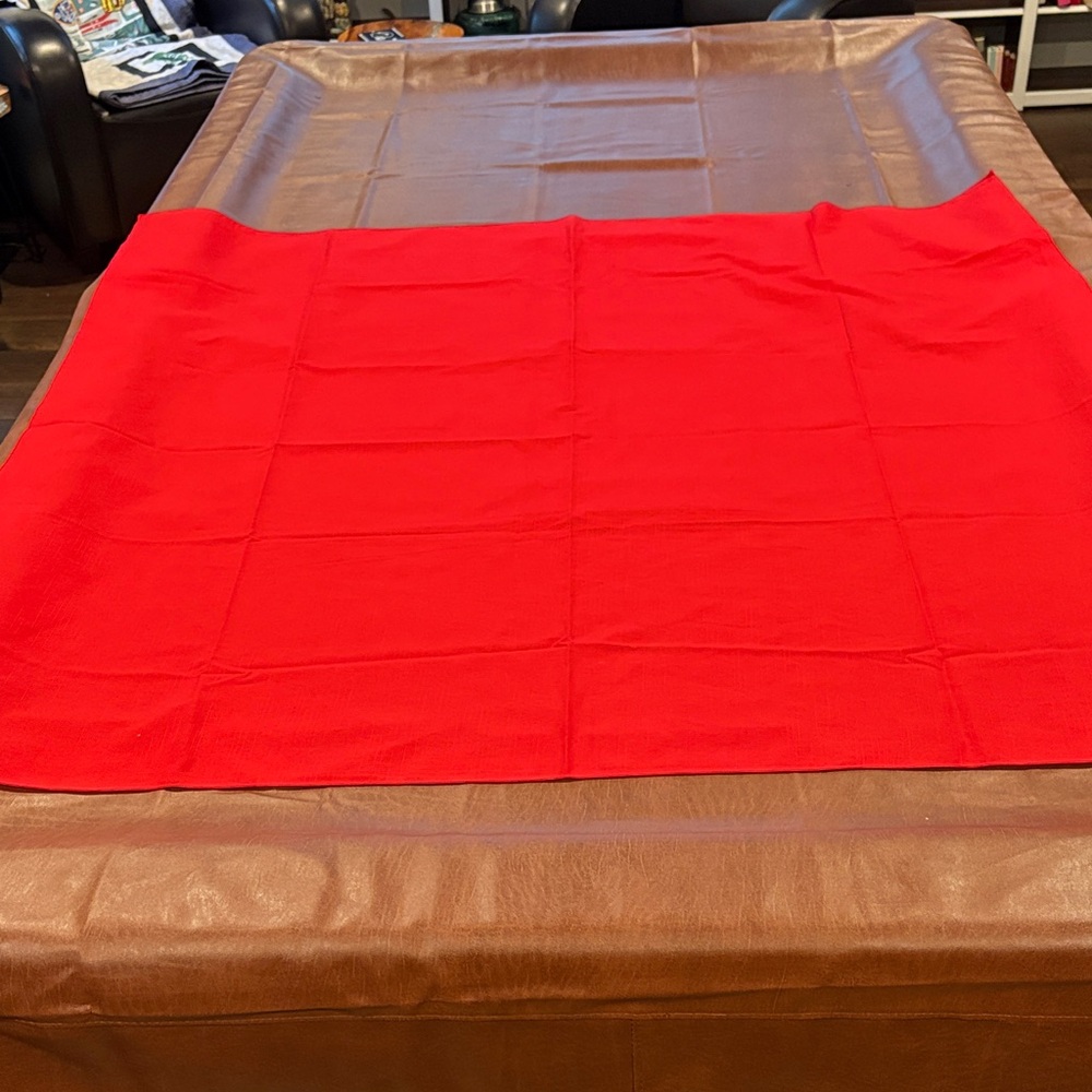 Red square tablecloth